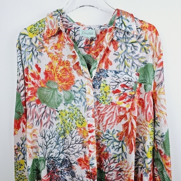 True Destinations Swimsuit Shirt Dress Coverup, size Large - Picture 4 of 10